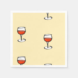 Guardanapo De Papel Vidro de vinho em laranja