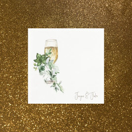 Guardanapo De Papel Vidro do Cocktail Personalizado do Champanhe