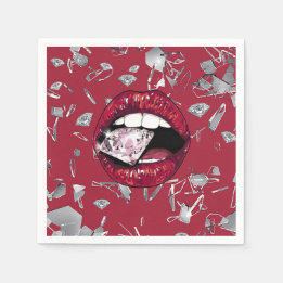 Guardanapo De Papel Vidro e diamantes estilhaçados