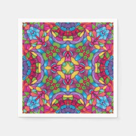 Guardanapo De Papel Vidro Retido Vintage Roxo Caleidoscópio