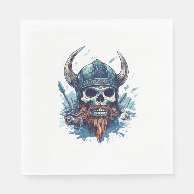 Guardanapo De Papel Viking Skull Berserker (Frente)