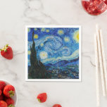 Guardanapo De Papel Vincent Van Gogh A Bela Arte Da Noite Estrelada<br><div class="desc">Vincent Van Gogh's The Starry Night (1889)</div>
