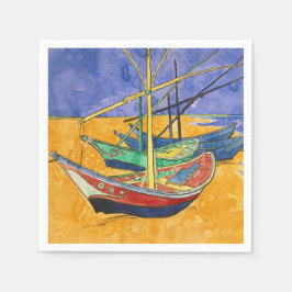 Guardanapo De Papel Vincent van Gogh - Barcos de Pesca na Praia