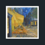 Guardanapo De Papel Vincent van Gogh - Cafe Terrace à Noite<br><div class="desc">Cafe Terrace no Place du Forum na Noite - Vincent van Gogh,  1888</div>