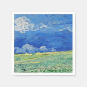 Guardanapo De Papel Vincent van Gogh - Campos de rodas sob as nuvens d