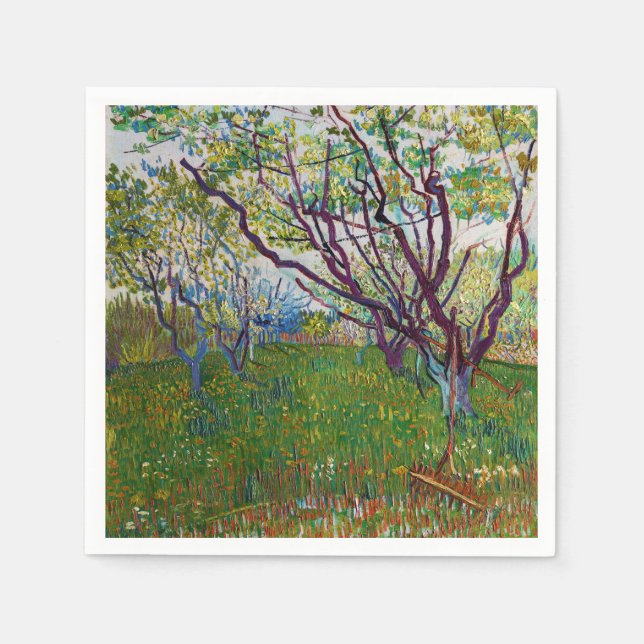 Guardanapo De Papel Vincent van Gogh - O Pomar Flor (Frente)