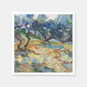 Guardanapo De Papel Vincent van Gogh - Oliveiras: Céu azul-claro