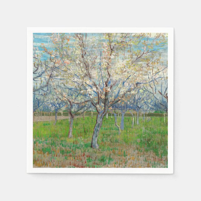 Guardanapo De Papel Vincent van Gogh - Pomar Rosa (Frente)
