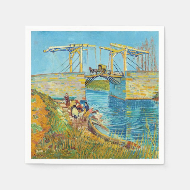 Guardanapo De Papel Vincent van Gogh - Ponte Langlois em Arles #1 (Frente)