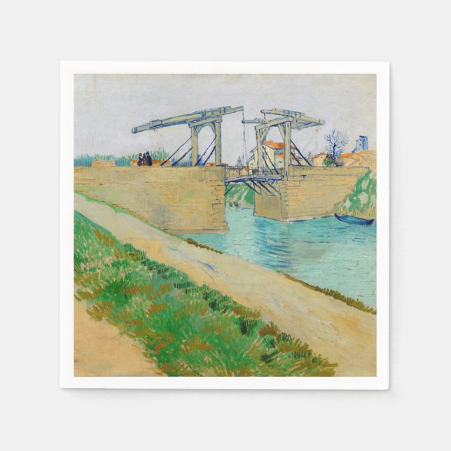 Guardanapo De Papel Vincent van Gogh - Ponte Langlois em Arles #2 (Frente)