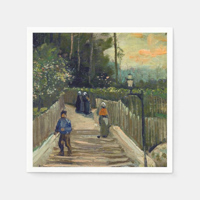 Guardanapo De Papel Vincent van Gogh - Traçado em Montmartre (Frente)