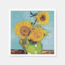 Guardanapo De Papel Vincent Van Gogh - Três girassóis em um vaso