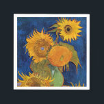 Guardanapo De Papel Vincent van Gogh - Vase com Cinco Girassóis<br><div class="desc">Vase com Cinco Girassóis - Vincent van Gogh,  Oil on Canvas,  agosto de 1888</div>