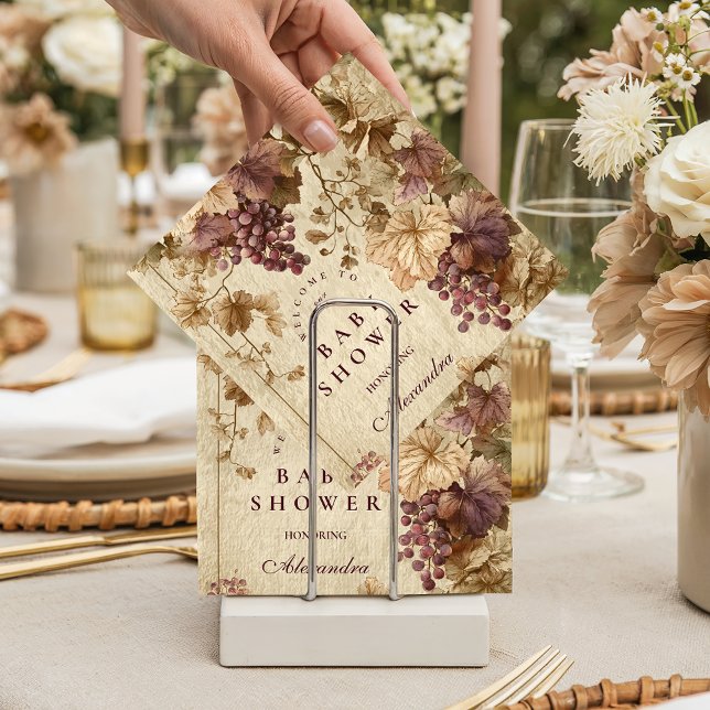 Guardanapo De Papel Vineyard Grape Floral Baby Shower (Criador carregado)