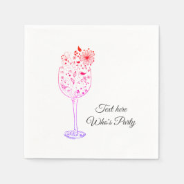 Guardanapo De Papel vinho, aniversário adulto, casamento, floral