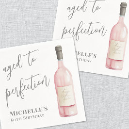 Guardanapo De Papel Vinho Com Idade Simples À Perfeição Aniversário