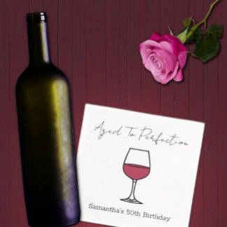 Guardanapo De Papel Vinho De Perfeição Idade 50.º Aniversário