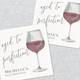 Guardanapo De Papel Vinho Envelhecido Em Perfeição Aniversário