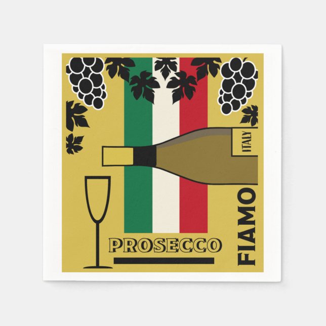 Guardanapo De Papel Vinho espumante do Prosecco (Frente)