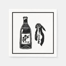 Guardanapo De Papel Vinho Linocus - Partido dos Cocktail Napkins