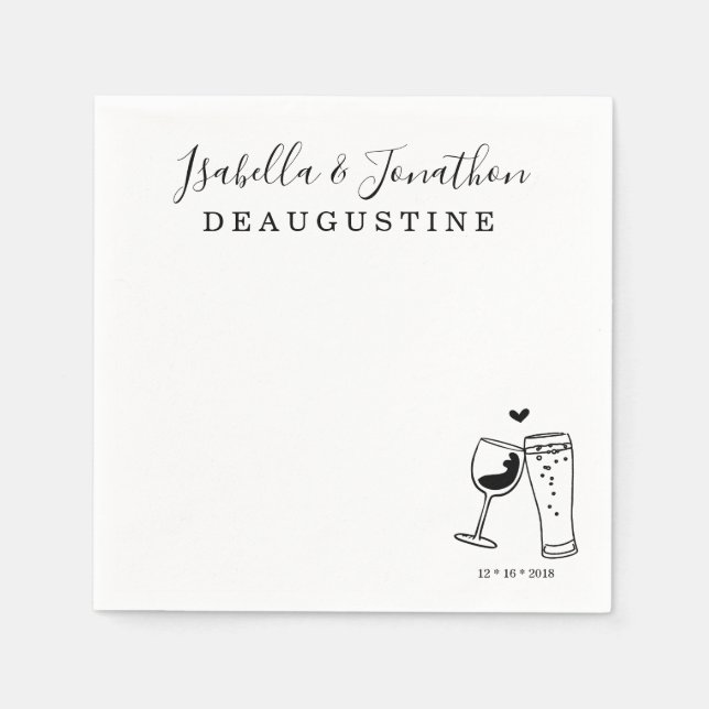 Guardanapo De Papel Vinho Personalizado E Quebra Os Nápoles (Frente)