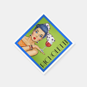 Guardanapo De Papel Vinho Retro (Partido) Cocktail Napkins