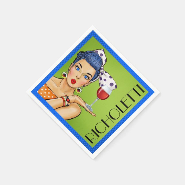 Guardanapo De Papel Vinho Retro (Partido) Cocktail Napkins (Canto)