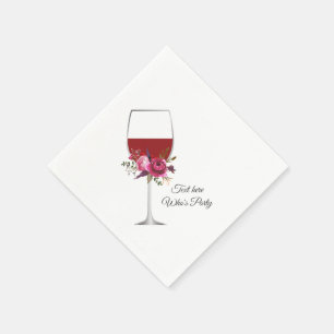 Guardanapo De Papel vinho tinto, aniversário de adulto, casamento, flo