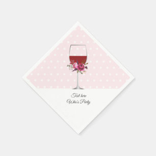Guardanapo De Papel vinho tinto, aniversário de adulto, casamento, flo