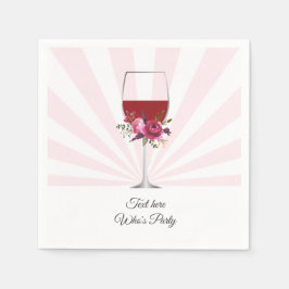 Guardanapo De Papel vinho tinto, aniversário de adulto, casamento, flo