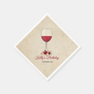 Guardanapo De Papel vinho tinto, branco, papel coquetel Nápoles