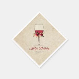Guardanapo De Papel vinho tinto, branco, papel coquetel Nápoles