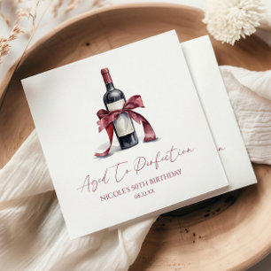 Guardanapo De Papel Vinho Tinto Envelhecido à Perfeição Arco de Aniver