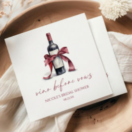 Guardanapo De Papel Vino Antes Da Vows Arco De Garrafa De Vinho Vermel