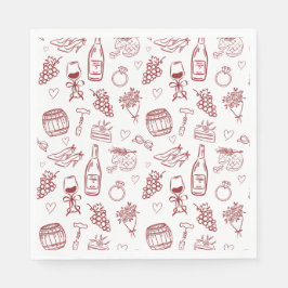 Guardanapo De Papel Vino Caprichoso Antes dos Votos Burgundy Chá de No