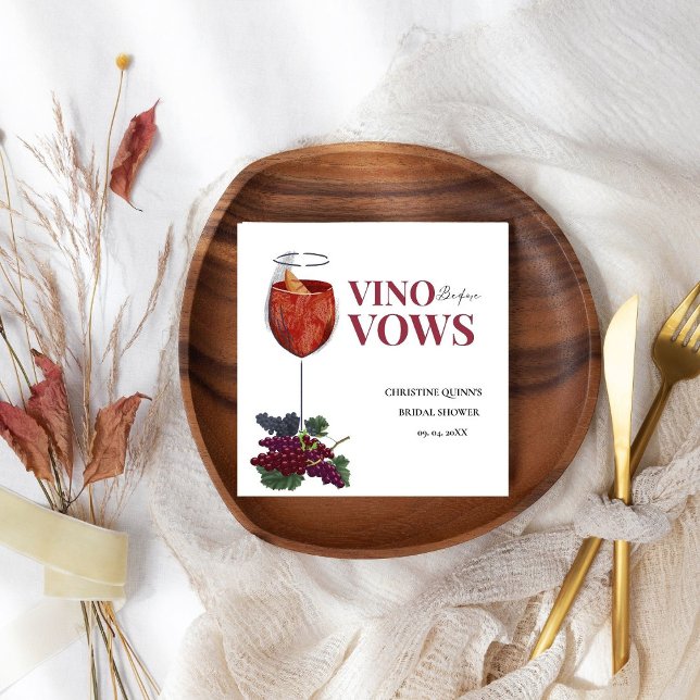 Guardanapo De Papel Vinow antes de votos WIne Provando chá de panela (Criador carregado)