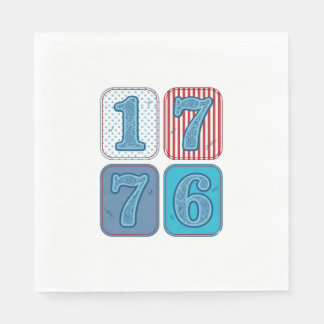 Guardanapo De Papel Vintage 1776 Remendo Patriótico