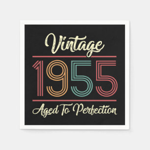 Guardanapo De Papel Vintage 1955 - Aniversário do 70