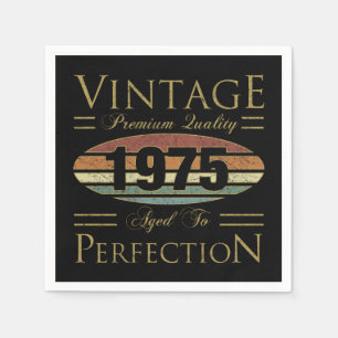 Guardanapo De Papel Vintage 1975 50th Birthday