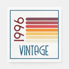 Guardanapo De Papel Vintage 1996 Retro Stripe Sun 30th Birthday
