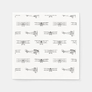 Guardanapo De Papel Vintage Airplanes Aviation Themed COR PERSONALIZAD
