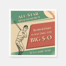 Vintage All Star Baseball Men 50th Birthday