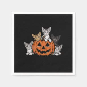 Guardanapo De Papel Vintage anos 90 Gato Halloween Retro Assustador Te