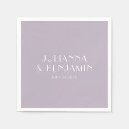 Guardanapo De Papel Vintage Art Deco Dusty Lilac Simples Casamento Per