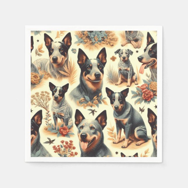 Guardanapo De Papel Vintage Australian Cattle Seless (Frente)
