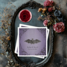 Vintage Bat Até Casamento Púrpura Da Morte