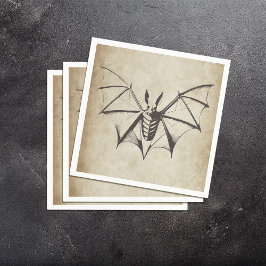 Guardanapo De Papel Vintage Bat Halloween
