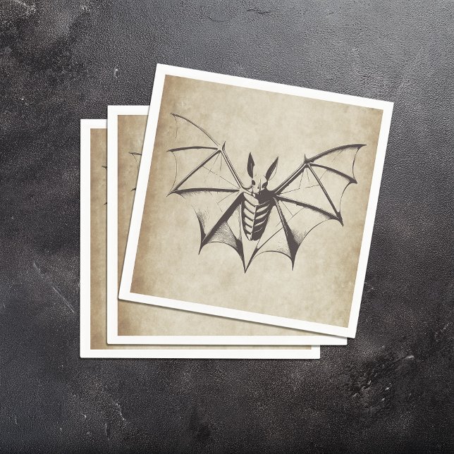 Guardanapo De Papel Vintage Bat Halloween (Criador carregado)