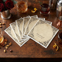 Vintage Bat Until Death Black Parchment Wedding