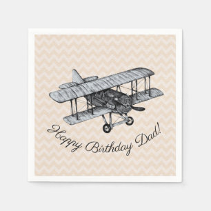 Guardanapo De Papel Vintage Biplane personalizável
